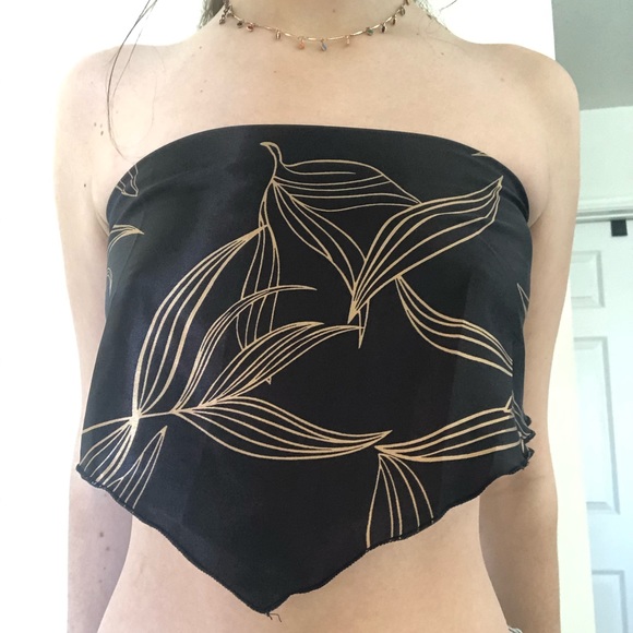 VINTAGE SILK SCARF TOP - Picture 6 of 7